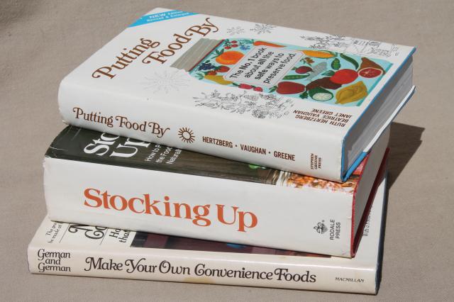 photo of 70s vintage cookbooks for self-sufficiency preppers, made from scratch recipes #1