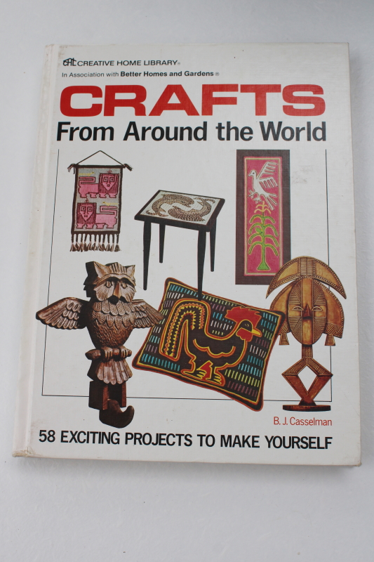 photo of 70s vintage craft book designs & techniques from around the world, ethnic folk art handcrafts #1