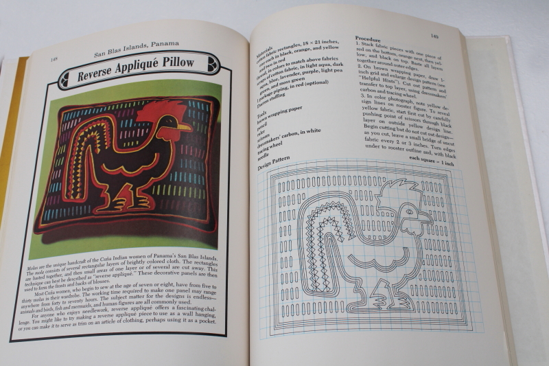 photo of 70s vintage craft book designs & techniques from around the world, ethnic folk art handcrafts #3