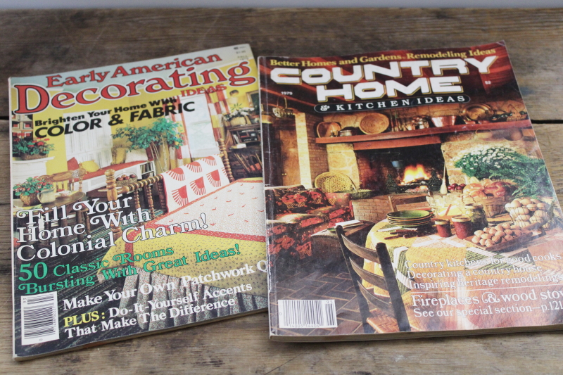 photo of 70s vintage decorating magazines, 1979 Country Home, Early American antiques #1