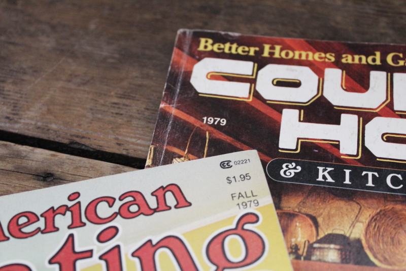 photo of 70s vintage decorating magazines, 1979 Country Home, Early American antiques  #2