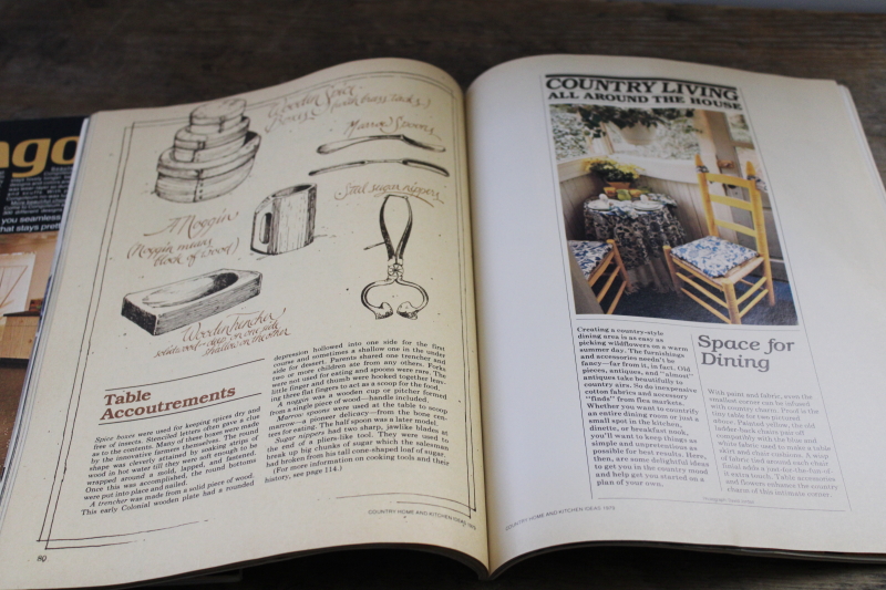 photo of 70s vintage decorating magazines, 1979 Country Home, Early American antiques  #5
