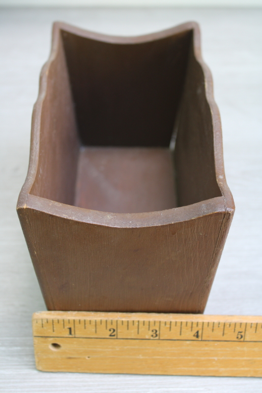 photo of 70s vintage hand painted mushrooms wood box, for holding recipes, napkin holder or planter?  #4