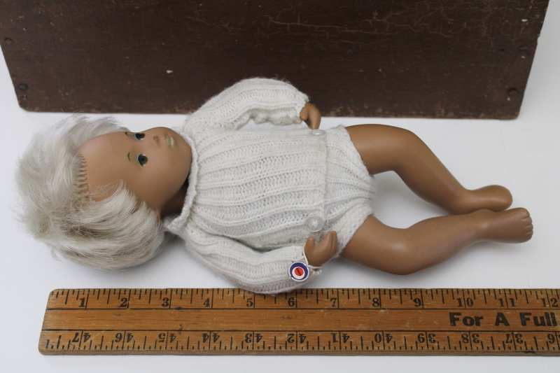 photo of 70s vintage made in England Sasha doll blonde baby doll w/ wrist tag  #4