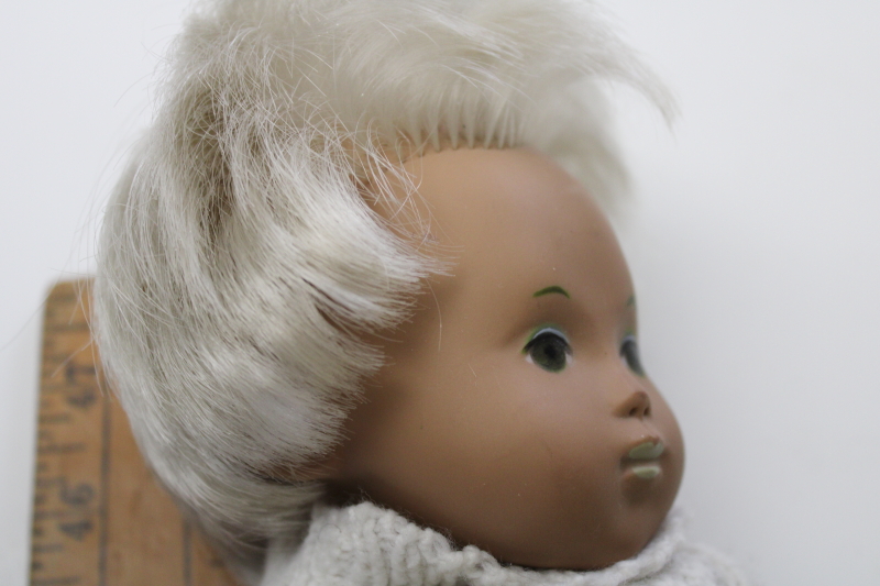 photo of 70s vintage made in England Sasha doll blonde baby doll w/ wrist tag  #6