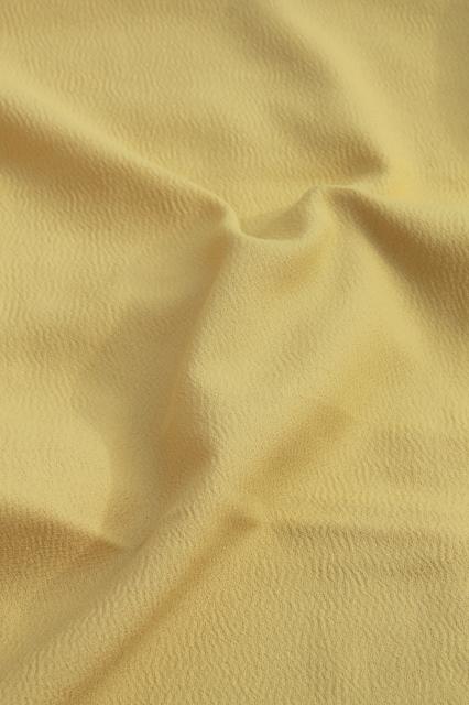 photo of 70s vintage polyester fabric, spring summer solid colors lot peach, blue, green #5