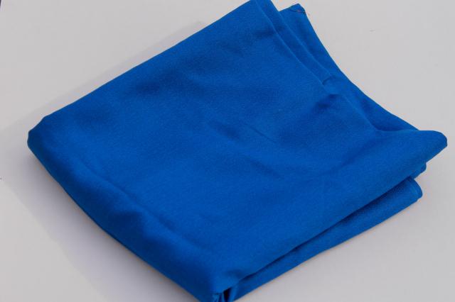 photo of 70s vintage polyester fabric, spring summer solid colors lot peach, blue, green #9