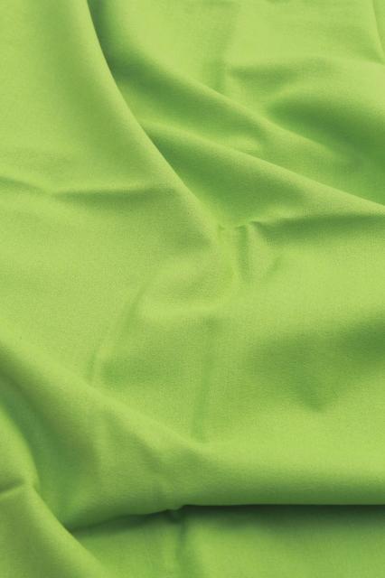 photo of 70s vintage polyester fabric, spring summer solid colors lot peach, blue, green #16