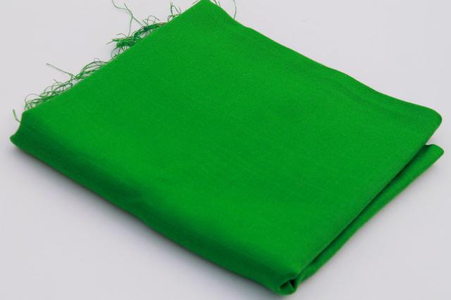 photo of 70s vintage polyester fabric, spring summer solid colors lot peach, blue, green #17