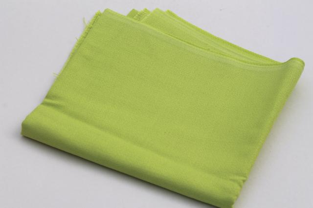 photo of 70s vintage polyester fabric, spring summer solid colors lot peach, blue, green #20