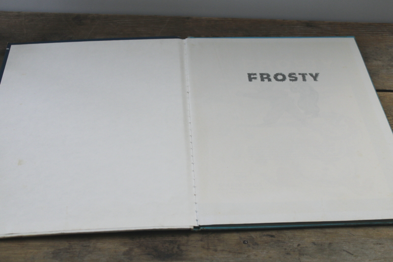 photo of 70s vintage reprint 1950s Golden Book Frosty the Snowman big picture book holiday decor  #2