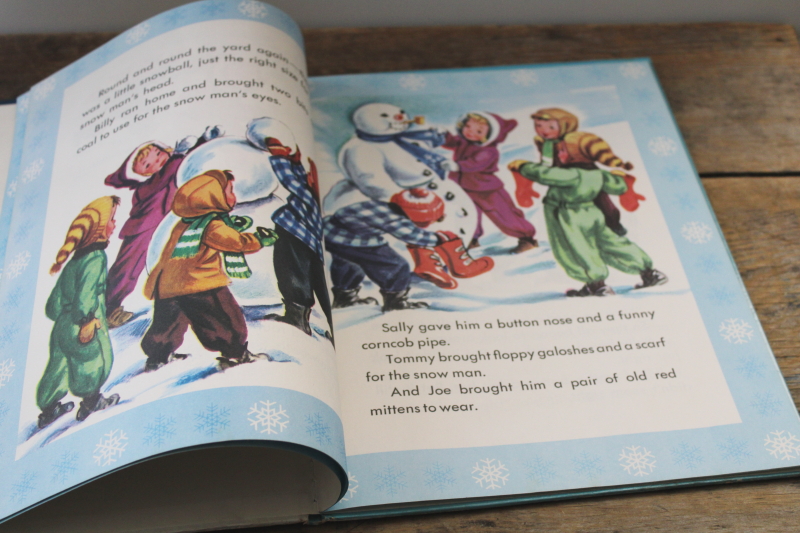 photo of 70s vintage reprint 1950s Golden Book Frosty the Snowman big picture book holiday decor  #5