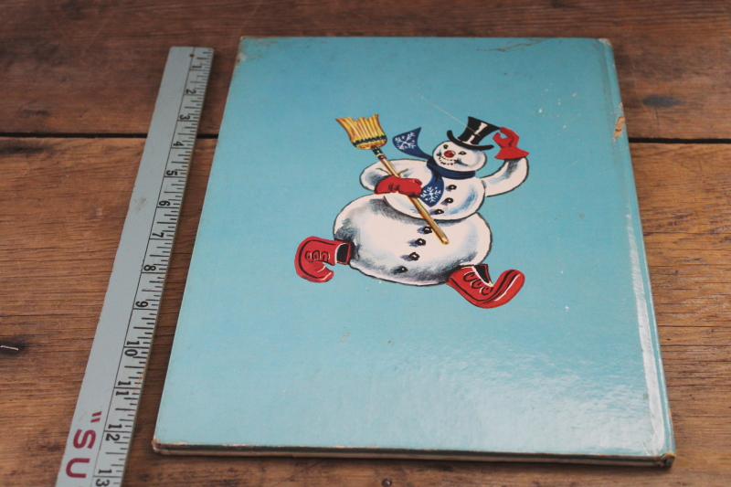 photo of 70s vintage reprint 1950s Golden Book Frosty the Snowman big picture book holiday decor  #6