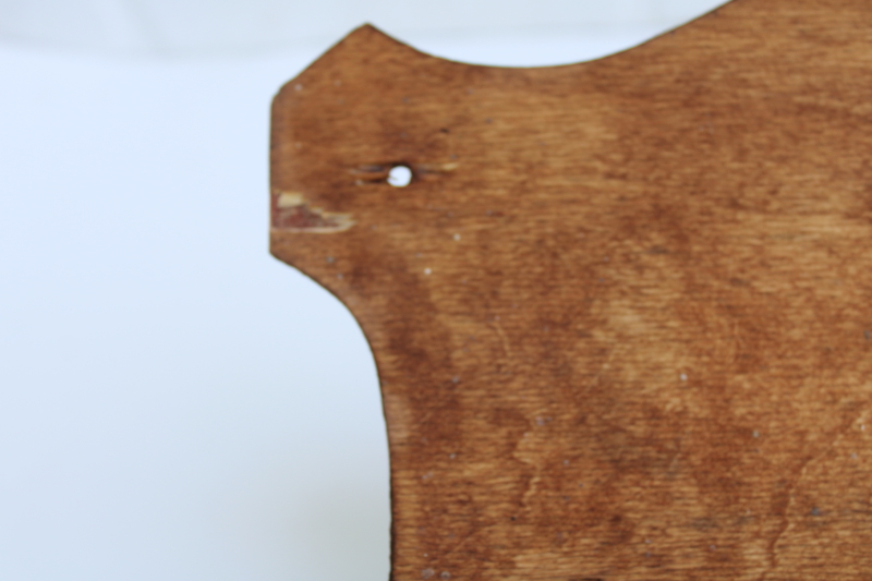 photo of 70s vintage wood spoon holder, wall mount rack for collectibles display grandmacore country kitchen #6