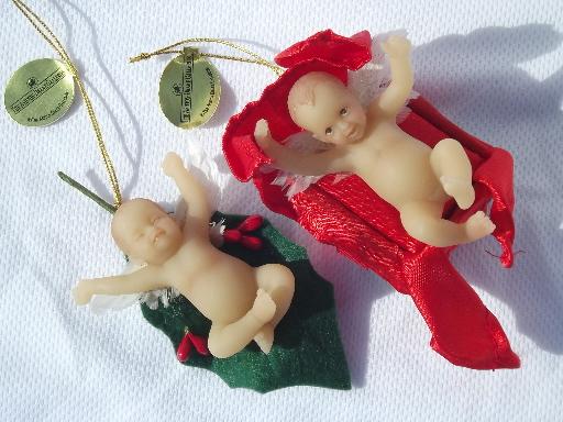 photo of 8 Ashton Drake baby angels Christmas babies ornaments, little dolls #4