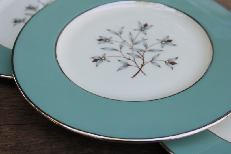 photo of 8 Kingsley Lenox china salad plates never used vintage set in perfect condition  #2