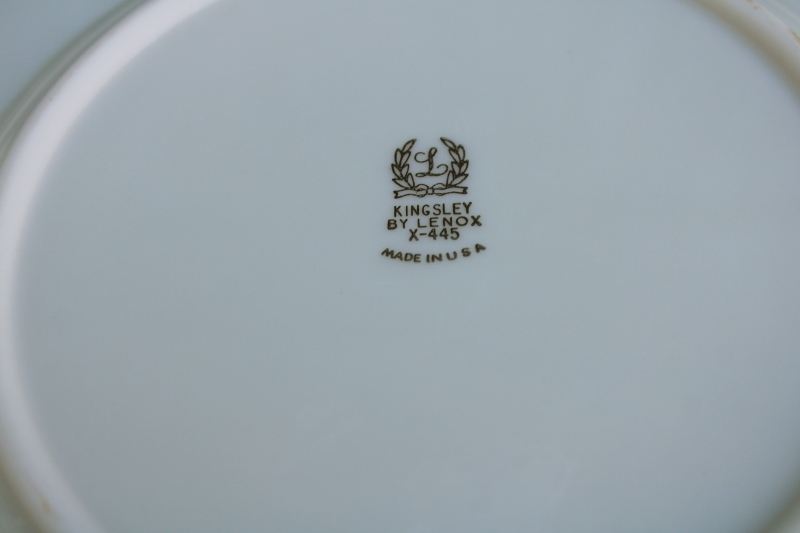 photo of 8 Kingsley Lenox china salad plates never used vintage set in perfect condition  #5