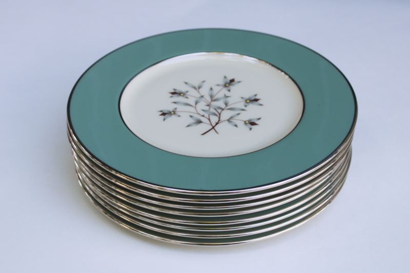 photo of 8 Kingsley Lenox china salad plates never used vintage set in perfect condition  #7