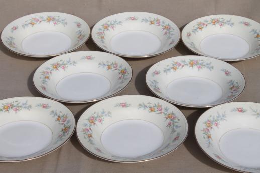 photo of 8 soup bowls, vintage Homer Laughlin china Cashmere floral Eggshell Georgian #2