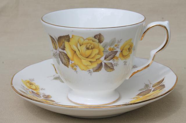 photo of 8 vintage china cups & saucers to mixn & match, tea party flowered porcelain teacups #3