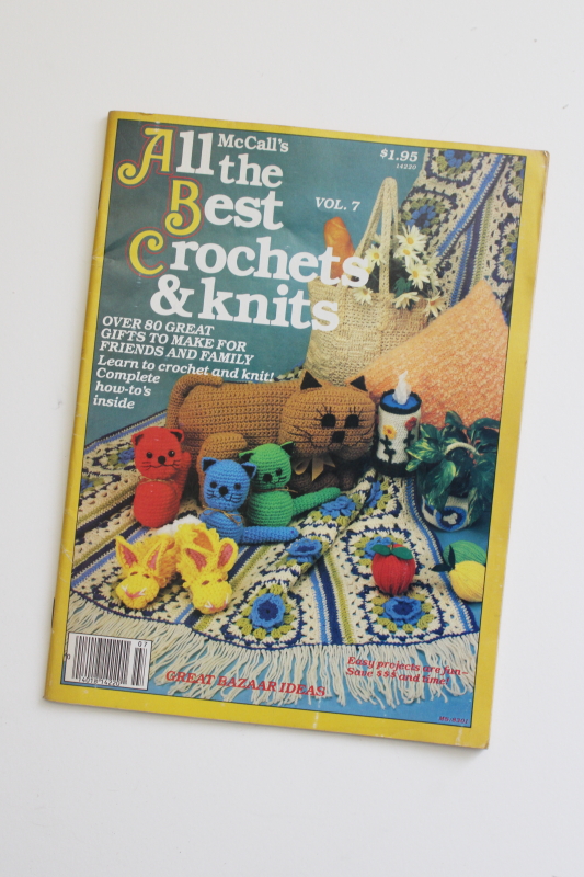 photo of 80 projects to crochet & knit, vintage McCalls needlework patterns, hippie retro! #1