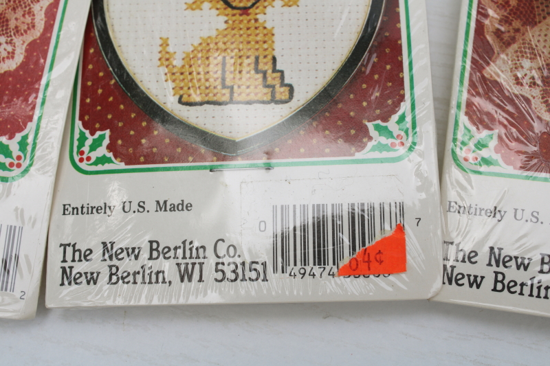 photo of 80s 90s vintage mini ornament kits, frames included cross stitch cottagecore geese etc  #2