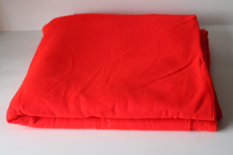 photo of 80s 90s vintage sweat fleece retro sweatshirt pants fabric, soft light synthetic, bright red solid color  #1