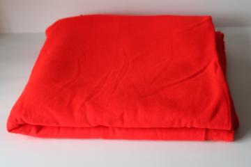 catalog photo of 80s 90s vintage sweat fleece retro sweatshirt pants fabric, soft light synthetic, bright red solid color 