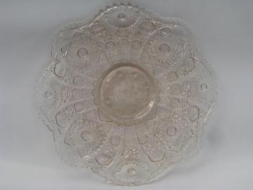 catalog photo of 80s ALIG vintage Imperial cake plate w/ low foot, pale pink Nucut glass