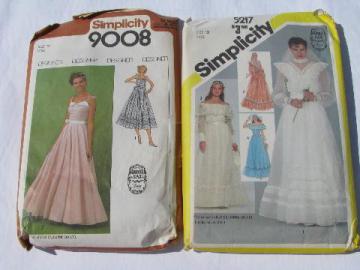 catalog photo of 80s Jessica McClintock Gunne Sax bridal sewing patterns, wedding dress & bridesmaid