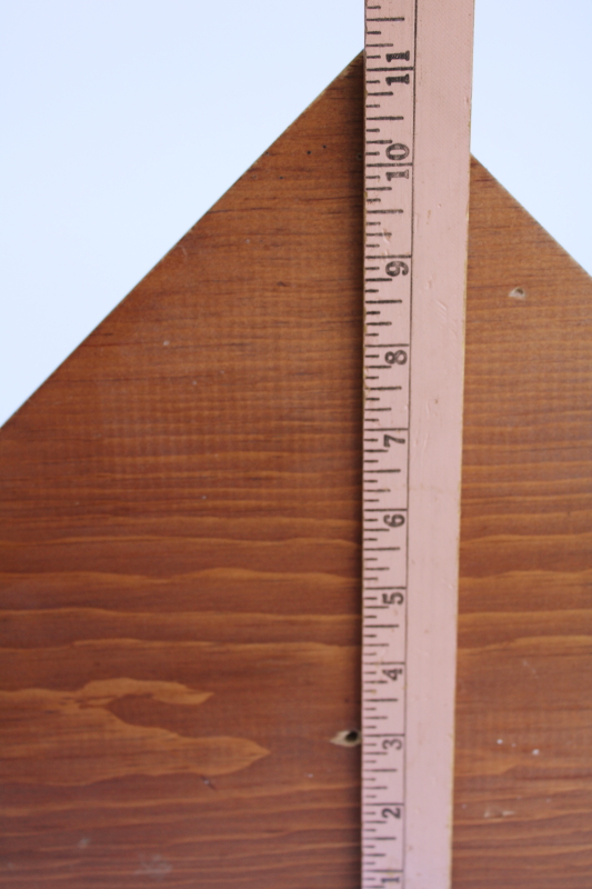 photo of 80s country heart cutout wood corner shelf large & small, cute vintage display shelves #2
