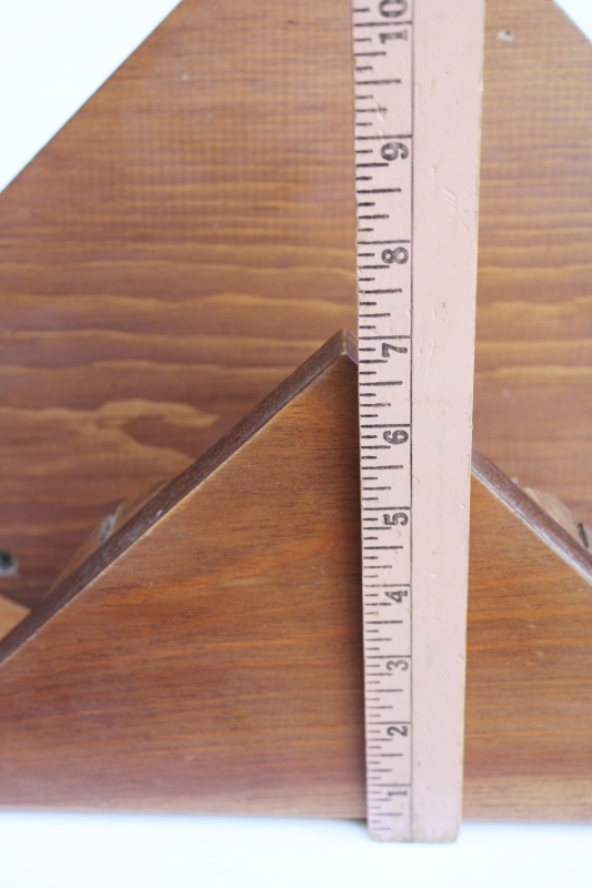 photo of 80s country heart cutout wood corner shelf large & small, cute vintage display shelves #3