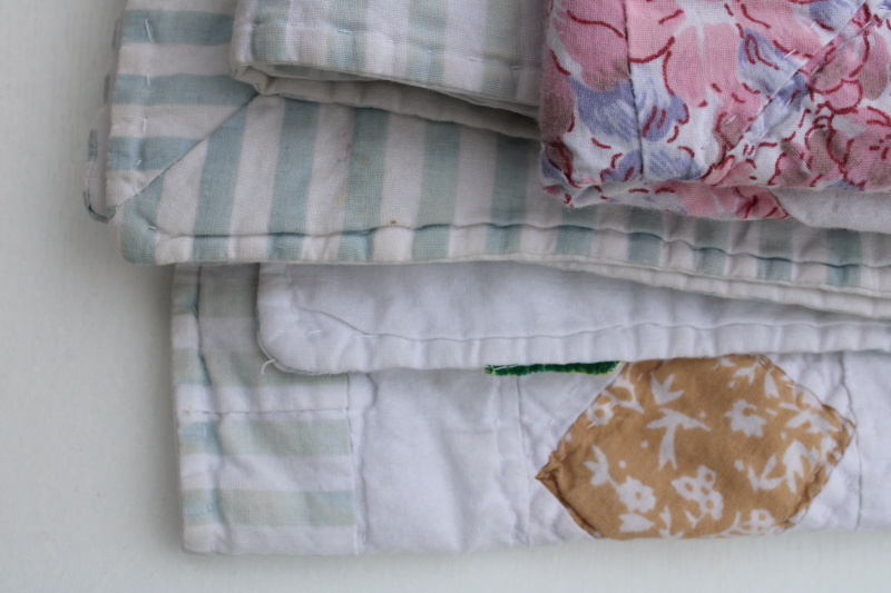 photo of 80s vintage Chinese hand stitched cotton patchwork quilt, star pattern candy pastel colors  #2