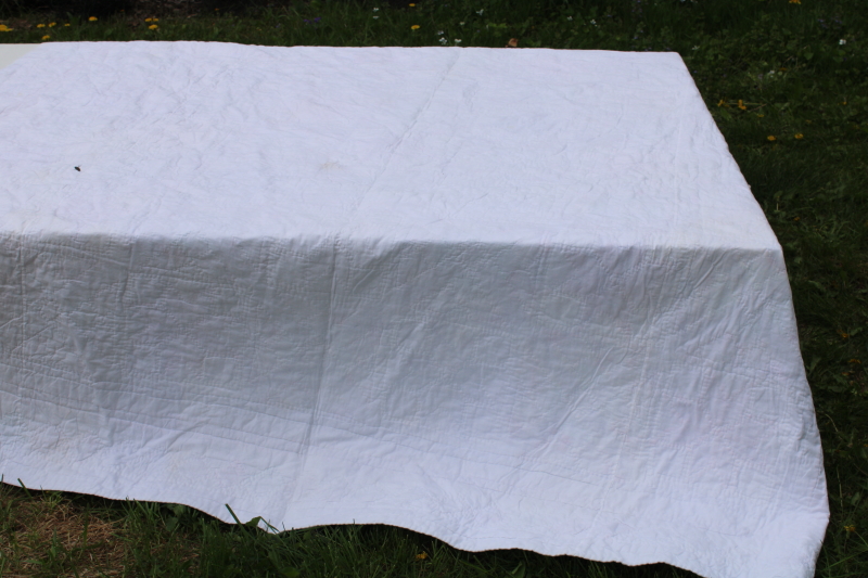 photo of 80s vintage Chinese hand stitched cotton patchwork quilt, star pattern candy pastel colors  #8