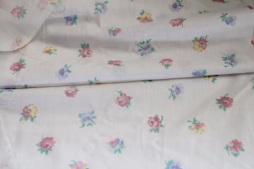 80s vintage Joan Kessler floral print cotton fabric, small flowers in pastel colors