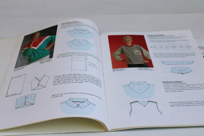 photo of 80s vintage Kwik Sew book Sweatshirts Unlimited w/ complete w/ uncut master pattern  #2