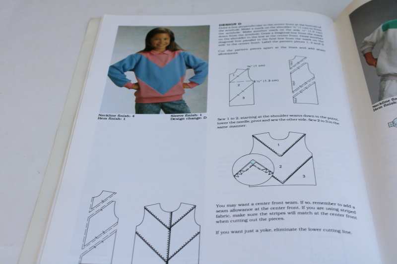 photo of 80s vintage Kwik Sew book Sweatshirts Unlimited w/ complete w/ uncut master pattern  #3