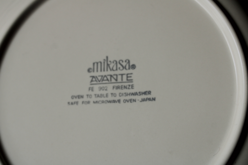 photo of 80s vintage Mikasa Japan stoneware salad or dessert plates, Firenze floral in soft colors hexagon shape  #5