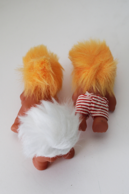 photo of 80s vintage Norfin Dam trolls, mini troll doll lot Norfettes, some Norfin tags  #6