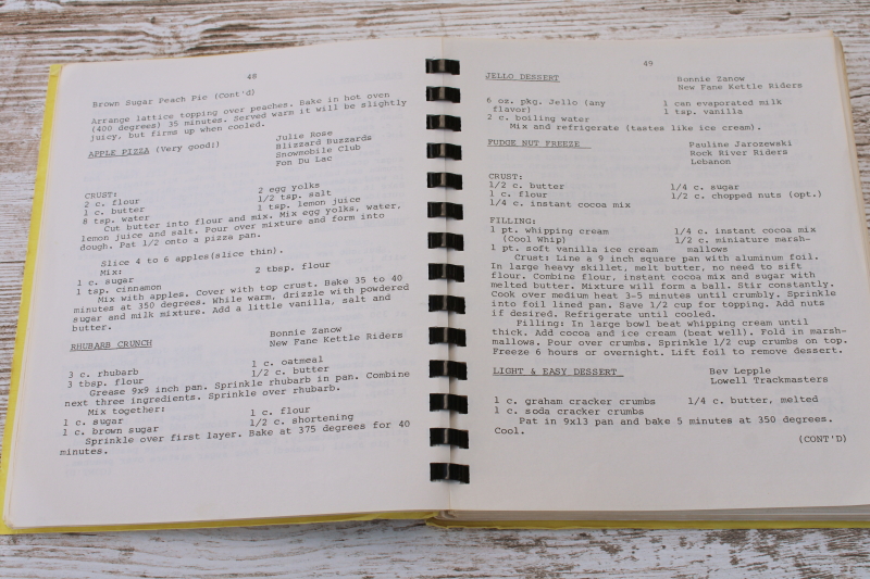photo of 80s vintage community cookbook Association of Wisconsin Snowmobile Clubs  #2