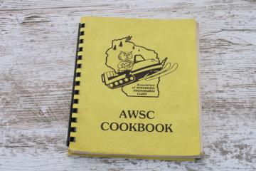 catalog photo of 80s vintage community cookbook Association of Wisconsin Snowmobile Clubs 