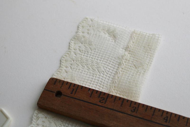 photo of 80s vintage craft lace hoop ruffle edging, trim for wall art embroidery hoops  #5