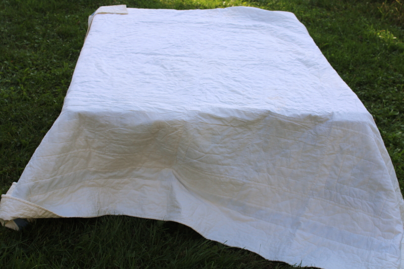 photo of 80s vintage log cabin quilt, soft cotton patchwork prairie country flowered calico prints blues #3