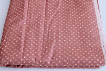 80s vintage prairie girl style rose sprig print cotton fabric, 6+ yards