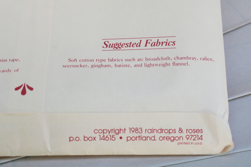 photo of 80s vintage sewing pattern maternity nursing nightgown, classic ruffled yoke style three variations #3