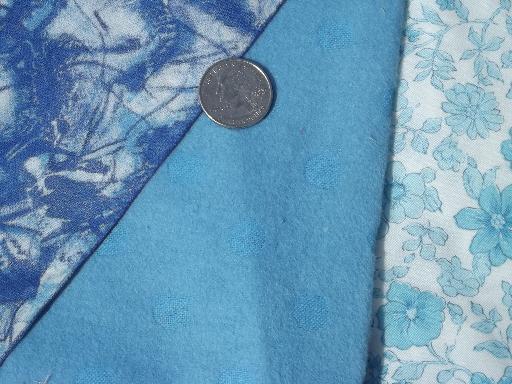 photo of 80s-90s vintage print cotton quilting fabric scraps lot, 11 1/2 lbs. #2