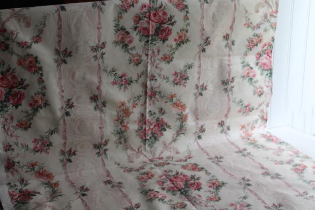 photo of 90s Cyrus Clark fabric, Harriett floral cotton chintz shabby chic vintage #2