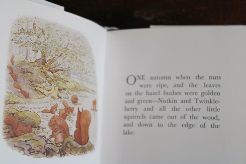 photo of 90s vintage Beatrix Potter Squirrel Nutkin little green book w/ dust jacket #4