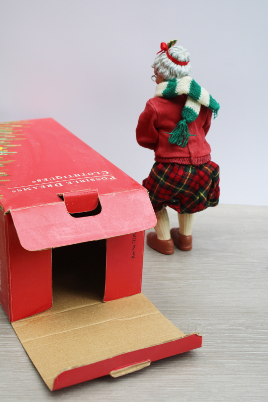 photo of 90s vintage Clothtique Possible Dreams Mrs Claus lady golfer While Santa's Away figurine in box  #4