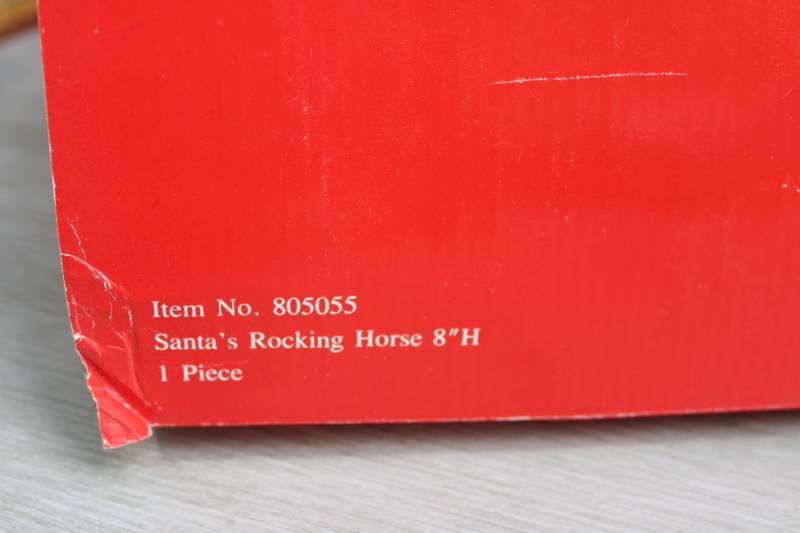 photo of 90s vintage Clothtique Possible Dreams Santa's Rocking Horse figurine in box  #4